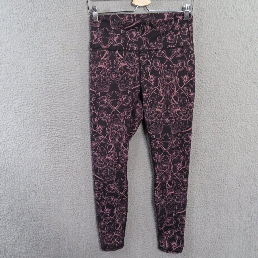 Fabletics Leggings Women Small Power Hold Floral Print Elastic High Waist